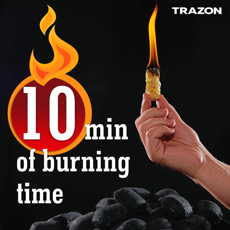 Trazon Fire Starters for Indoor Fireplace  Campfires  Wood Stove  Grill  Charcoal Chimney  Fire Pit  BBQ Accessories - Charcoal Starter  Fatwood Fire Starter Sticks - Firestarter - Image 3